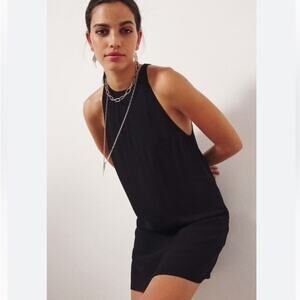 Ba&sh Robe Fiam Lady Dress Black Size Large 3 Medium Sleeveless Halter